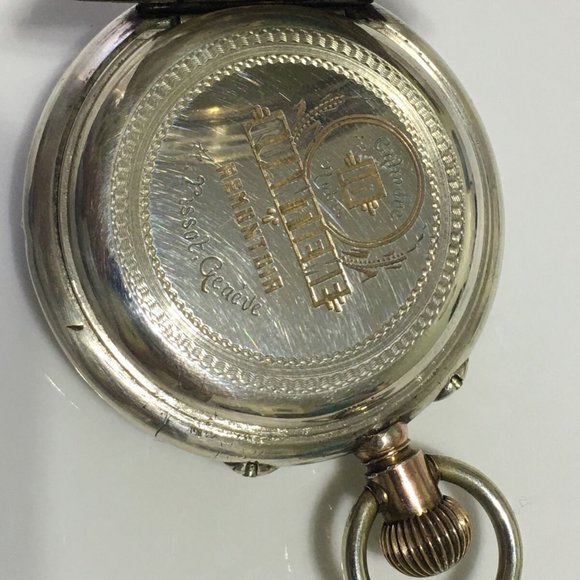 Antique Tissot QUANTIEME Cylindre Geneve Calendar Silver pocket watch Runs - Picture 7 of 10